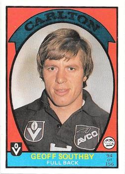 1978 Scanlens VFL #94 Geoff Southby Front